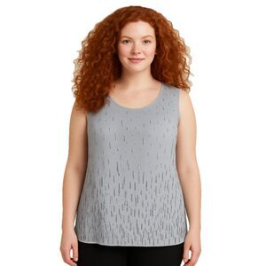 Jones NY Beaded Sleeveless Blouse